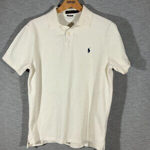 Men's Ralph Lauren Polo Mesh Shirt in Ecru, Size L